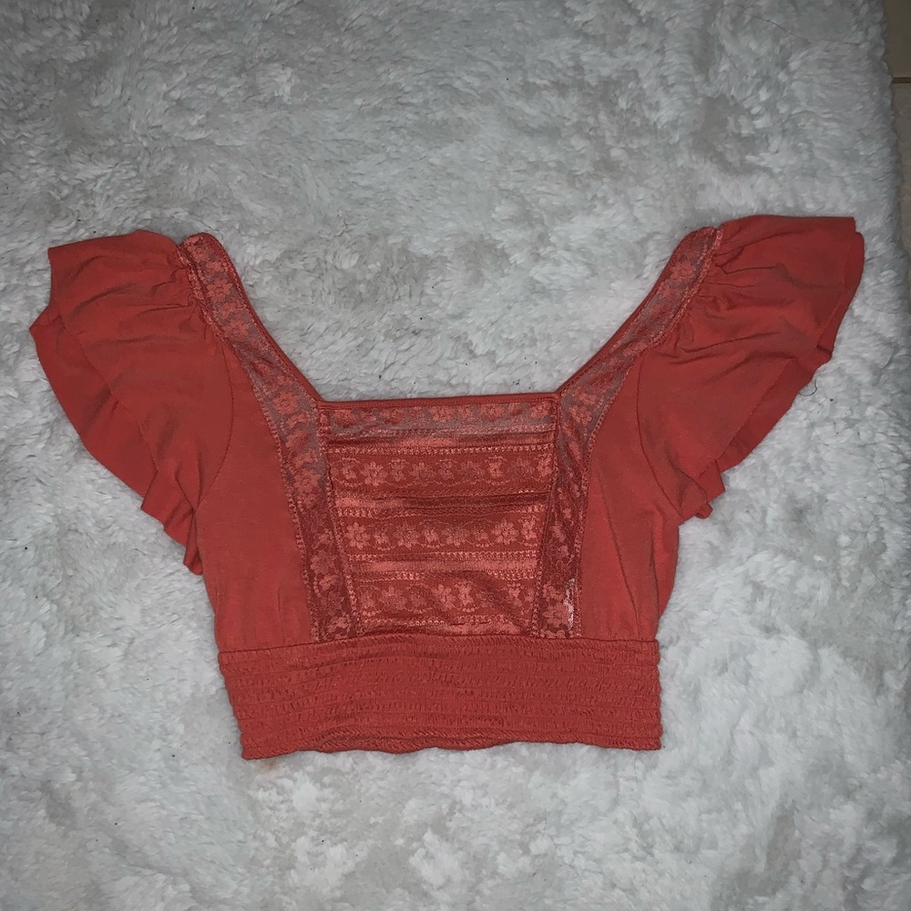 Cute orange crop top